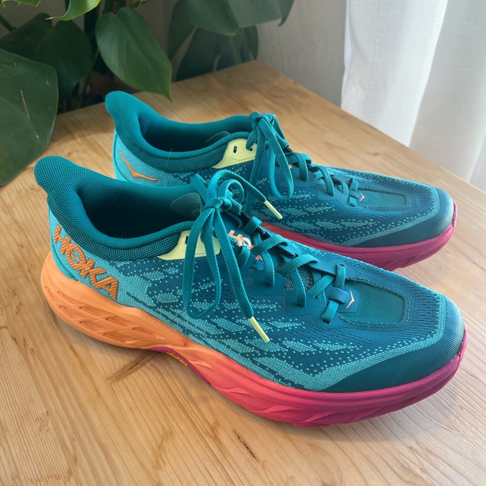 HOKA Women’s Speedgoat 5 Running Shoe in Deep Lake/Ceramic (Size 9)